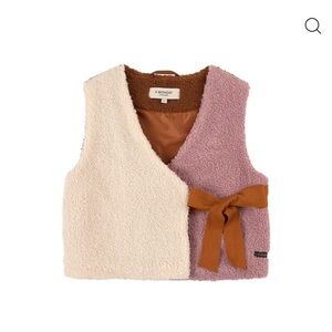 Kids' Two-Tone Vest - Cream and Pink by A Monday In Copenhagen pink and cream